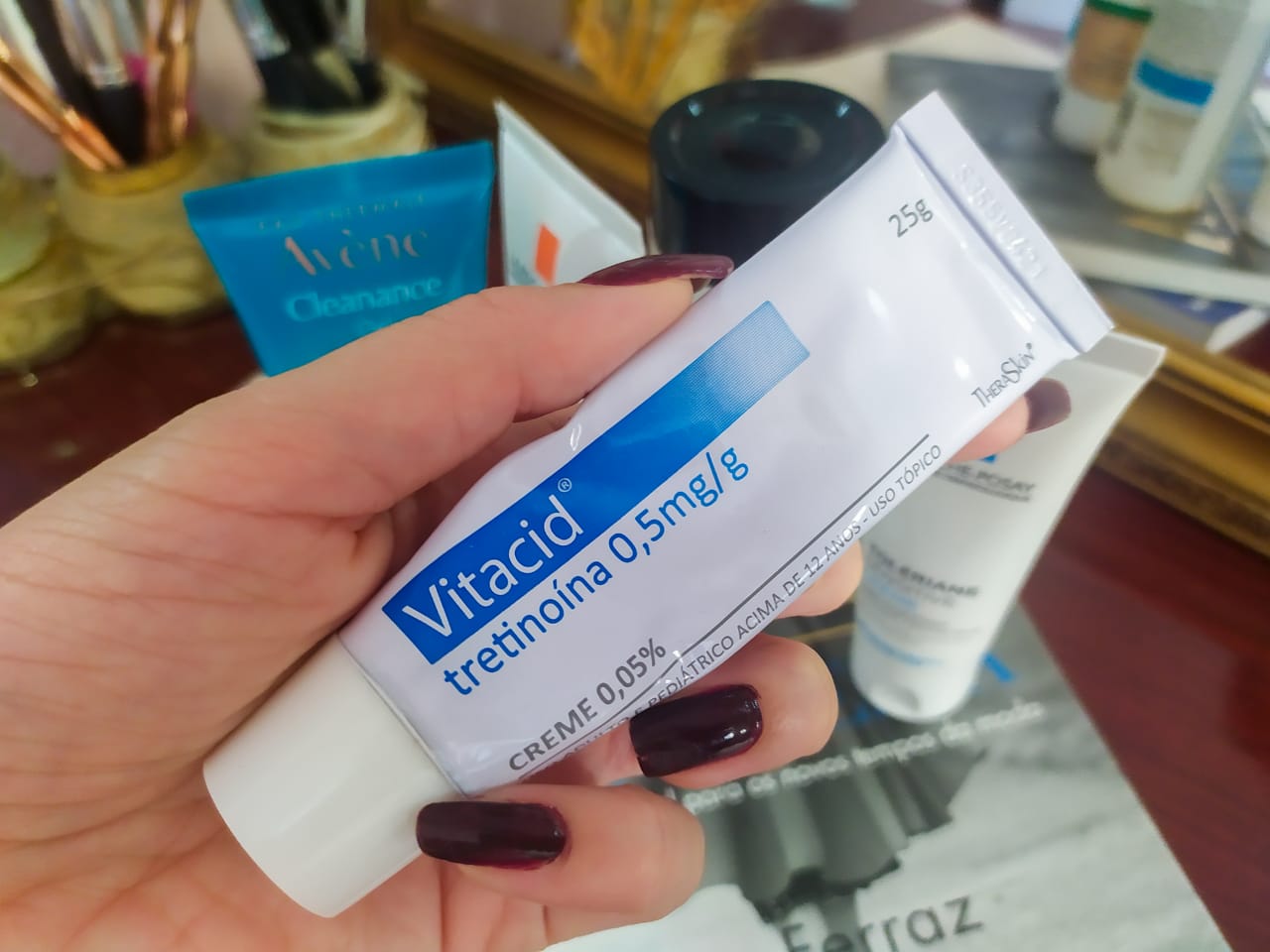 Vitacid Tretinoína 0,5mg/g Rotina de cuidados com a pele - SkinCare