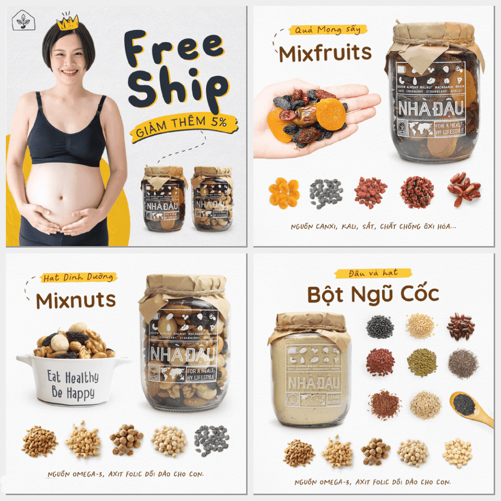 [A36] Mixnuts ăn vặt tốt cho thai nhi đầu thai kỳ