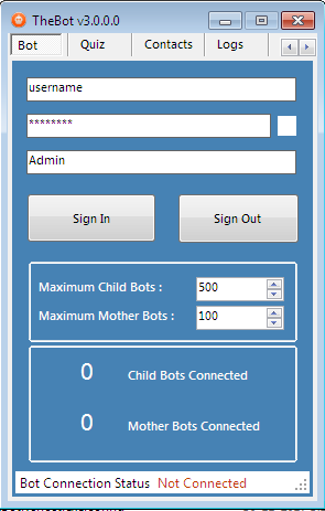 TheBot v3.0.0.0 Server Bot Application For Windows | Latest Nimbuzz Server Bots Untitled