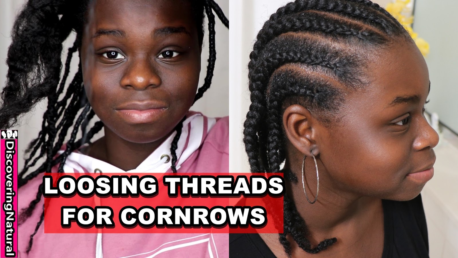 African Threading to Stretch Natural Hair Take down