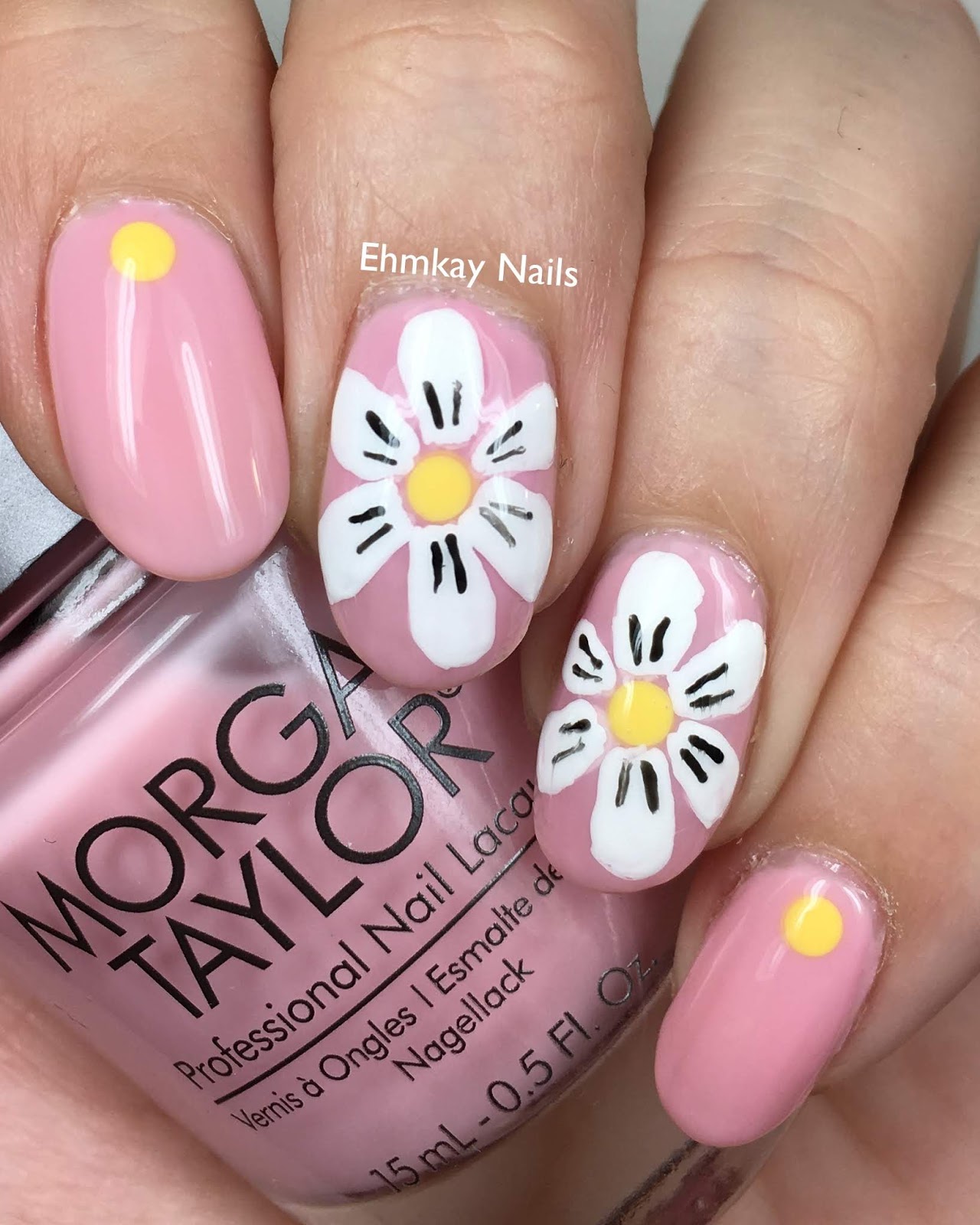 ehmkay nails: Daisy Nail Art with Morgan Taylor