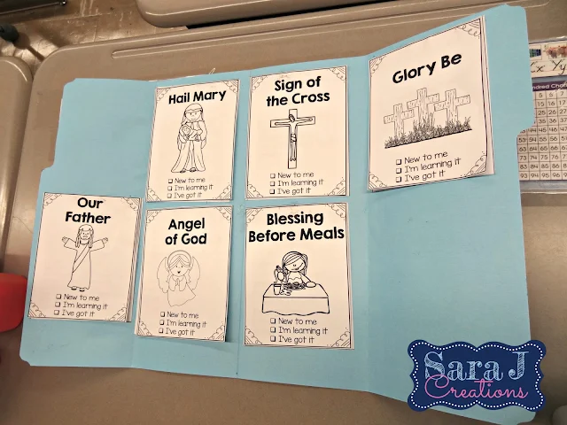 Catholic Prayers Lapbook is great for helping kids to pray and and memorize prayers.