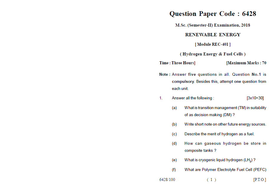 Lucknow University M.Sc.( SemesterII) RENEWABLE ENERGY [ Module REC
