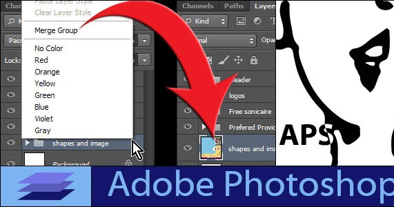 Rasterize And Merge All Layers Inside Group S In Photoshop Designeasy