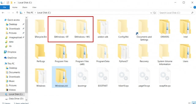 Where is $Windows. BT Folder Located inward Windows PC?