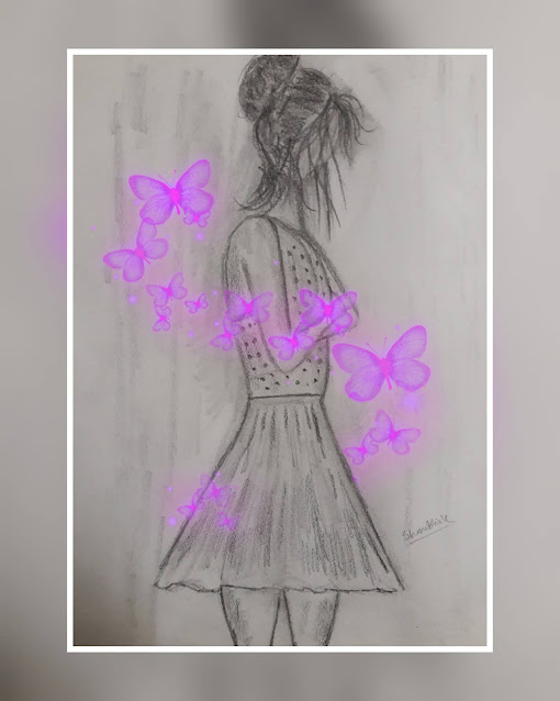 Quick Pencil sketch of a girl