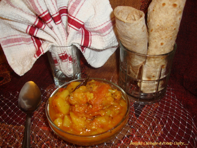 images for Bandhakopir Tarkari,Bengali Cabbage & Potato Curry Recipe / Bengali Cabbage Curry Recipe