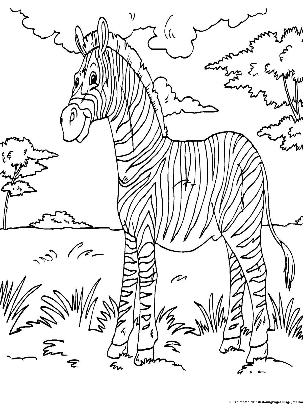 Zebra Coloring Pages - Free Printable Kids Coloring Pages