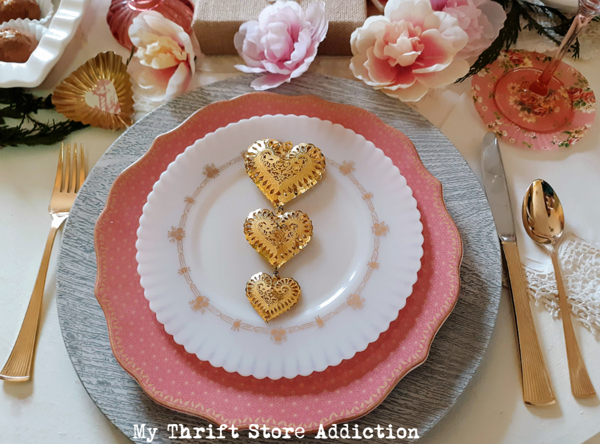 romantic Valentine tablescape