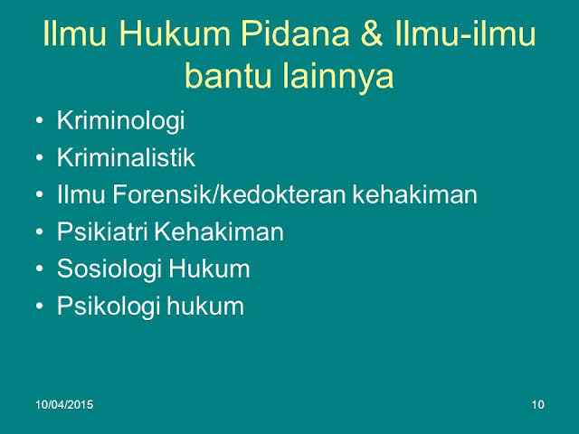 ILMU BANTU DALAM HUKUM PIDANA - Artikelkuliah