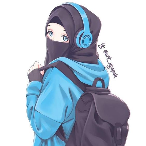 Gambar kartun muslimah