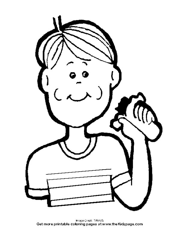 √ Kids Eating Coloring Page : Helping you get picky kids to eat veggies