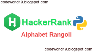 Alphabet Rangoli in Python - HackerRank Solution - CodeWorld19