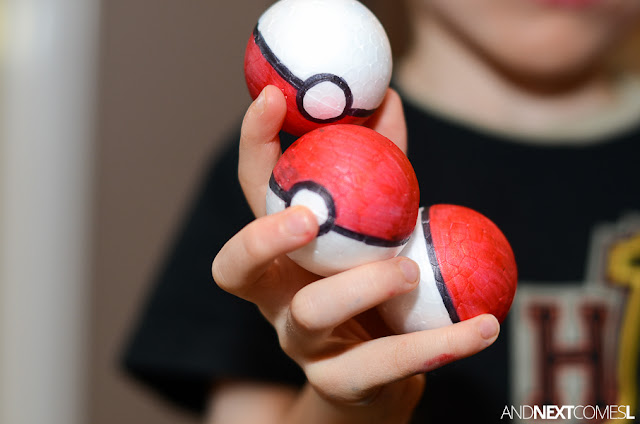 DIY Pokeballs for kids from And Next Comes L