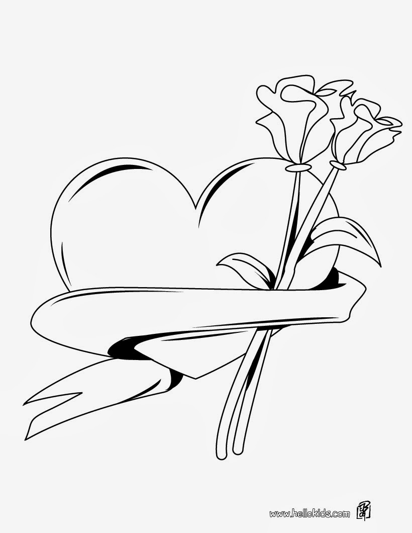 valentine coloring pages hearts - photo #49