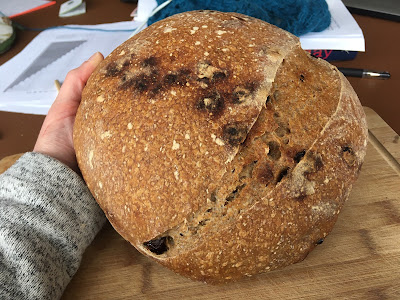 A loaf of fruit bread