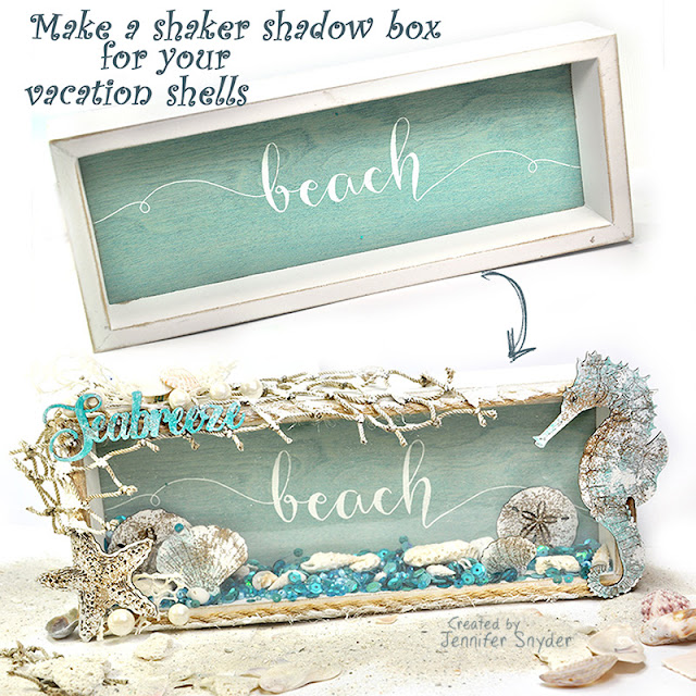 Scrap Escape How to Create a Beach Themed Shadow Box for Shells with Creative Embellishments