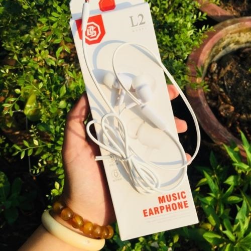 Tai nghe chính hãng WK giắc tròn 3.5mm L1, L2 có mút chống ồn