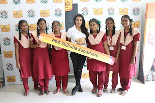 Actress Priya Anand in T Shirt with Students of Shiksha Movement Events 07