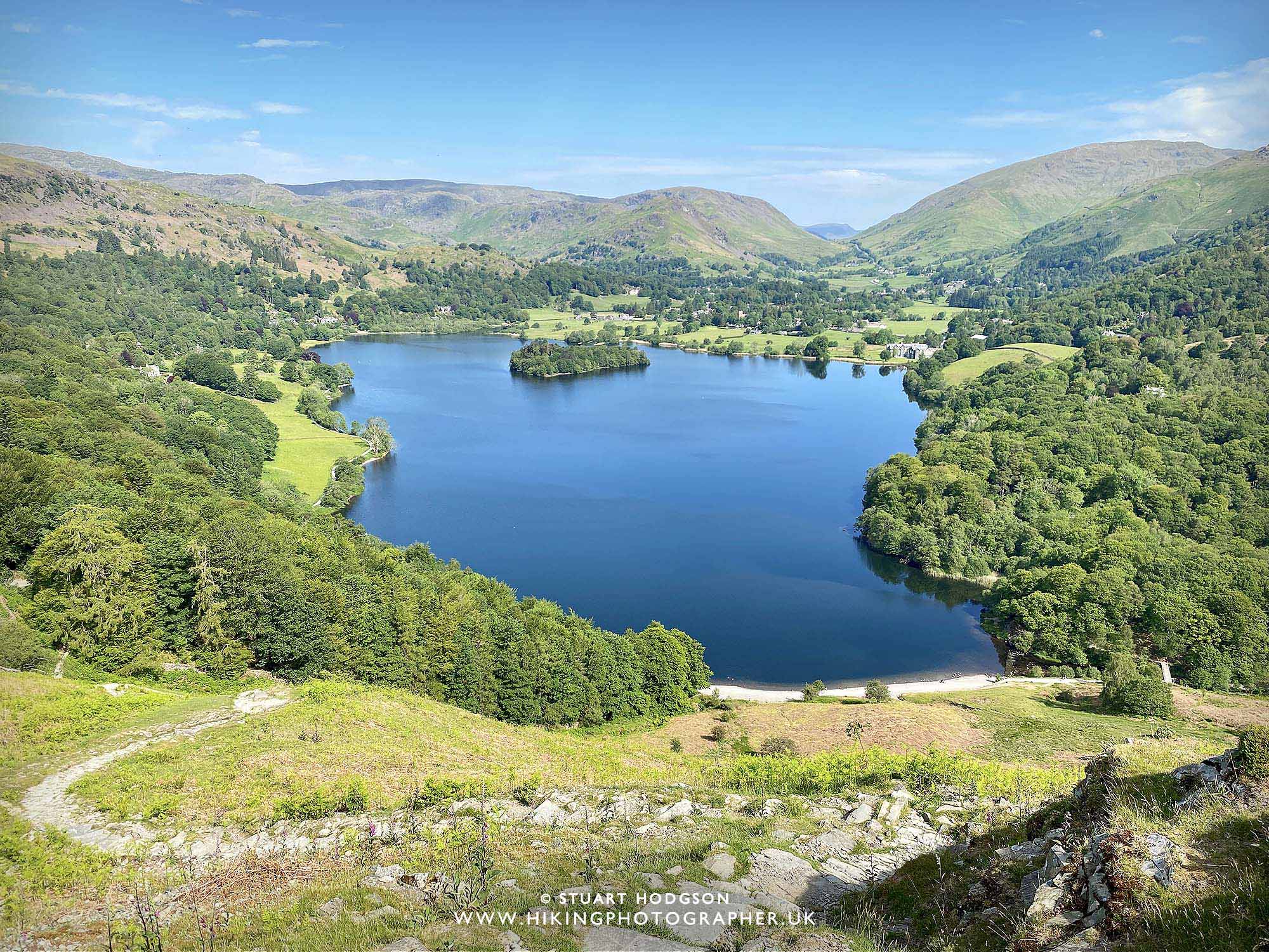 Loughrigg Fell Langdale Windermere Ambleside Walk map route Grasmere Lake District lakes