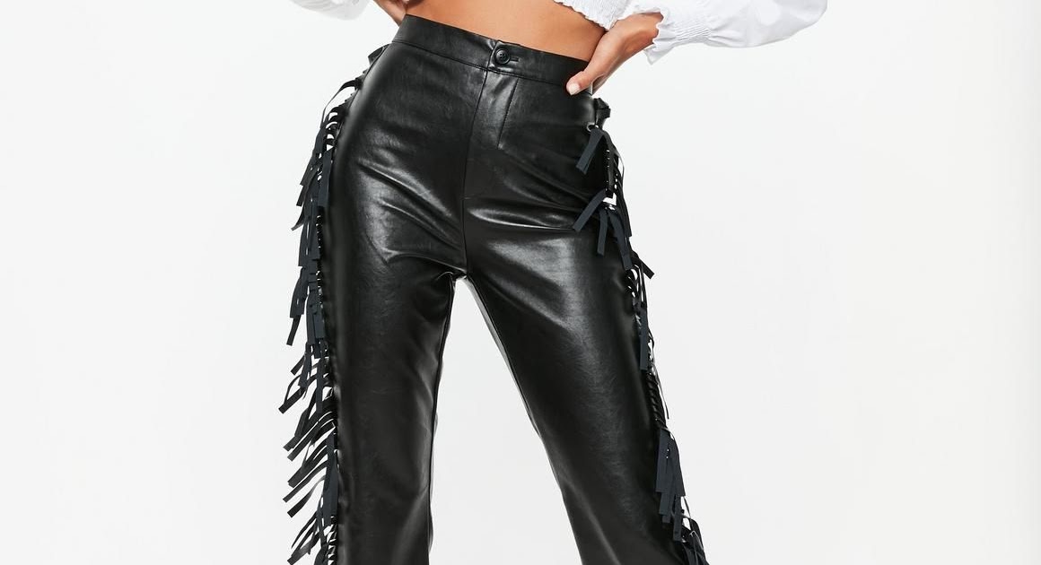 Fringe Leather Pants