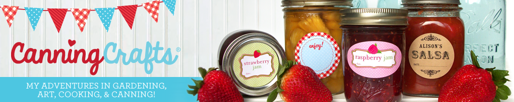 Colorful Adhesive Canning Jar Labels