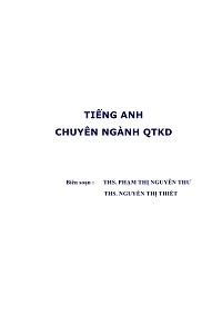 Tiếng Anh Chuyên Ngành Quản Trị Kinh Doanh - Phạm Thị Nguyên Thư