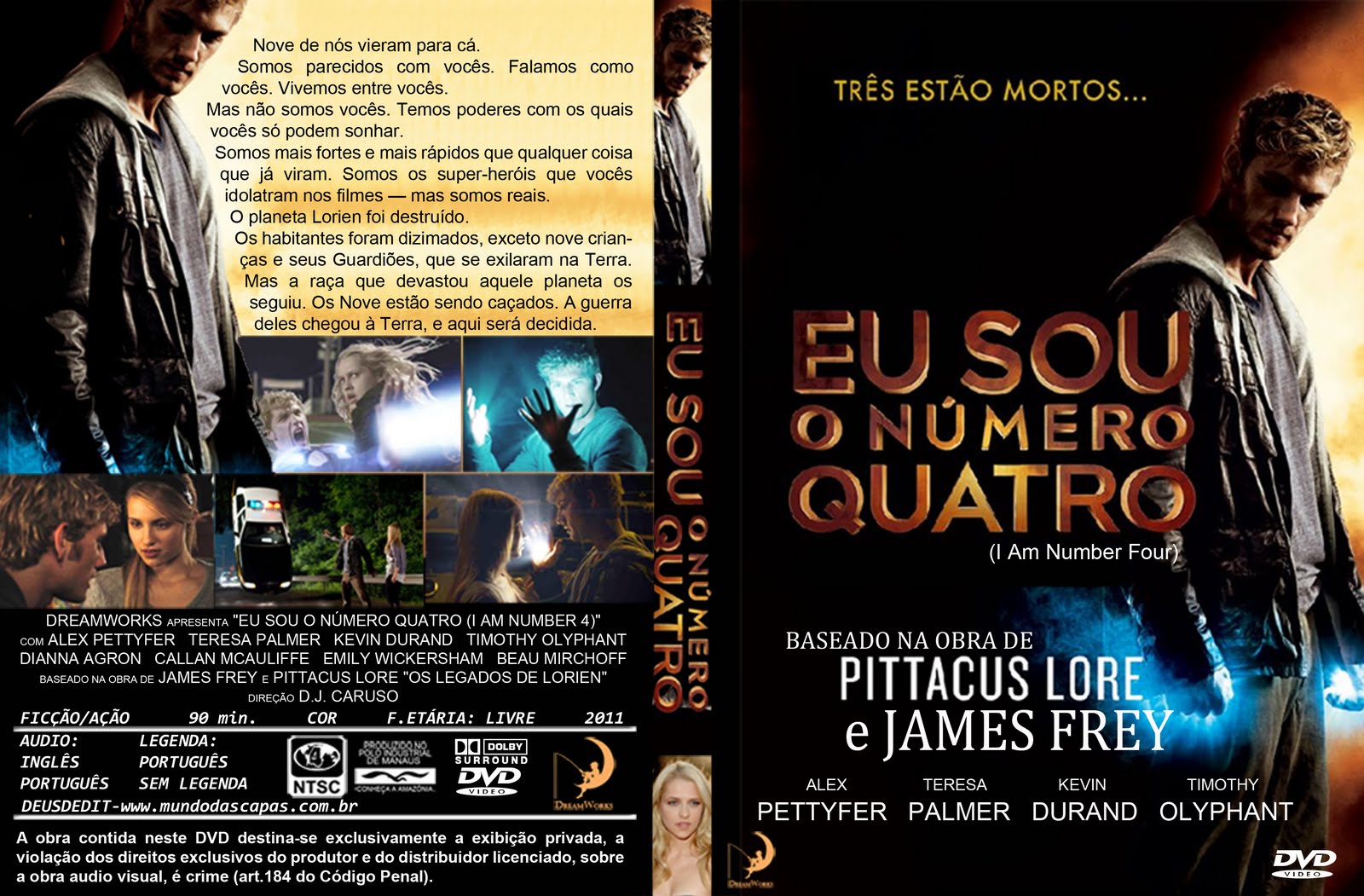 Capas e labels de filmes e series EU SOU O NUMERO 4 Capas e labels de filmes e series EU SOU O NUMERO 4