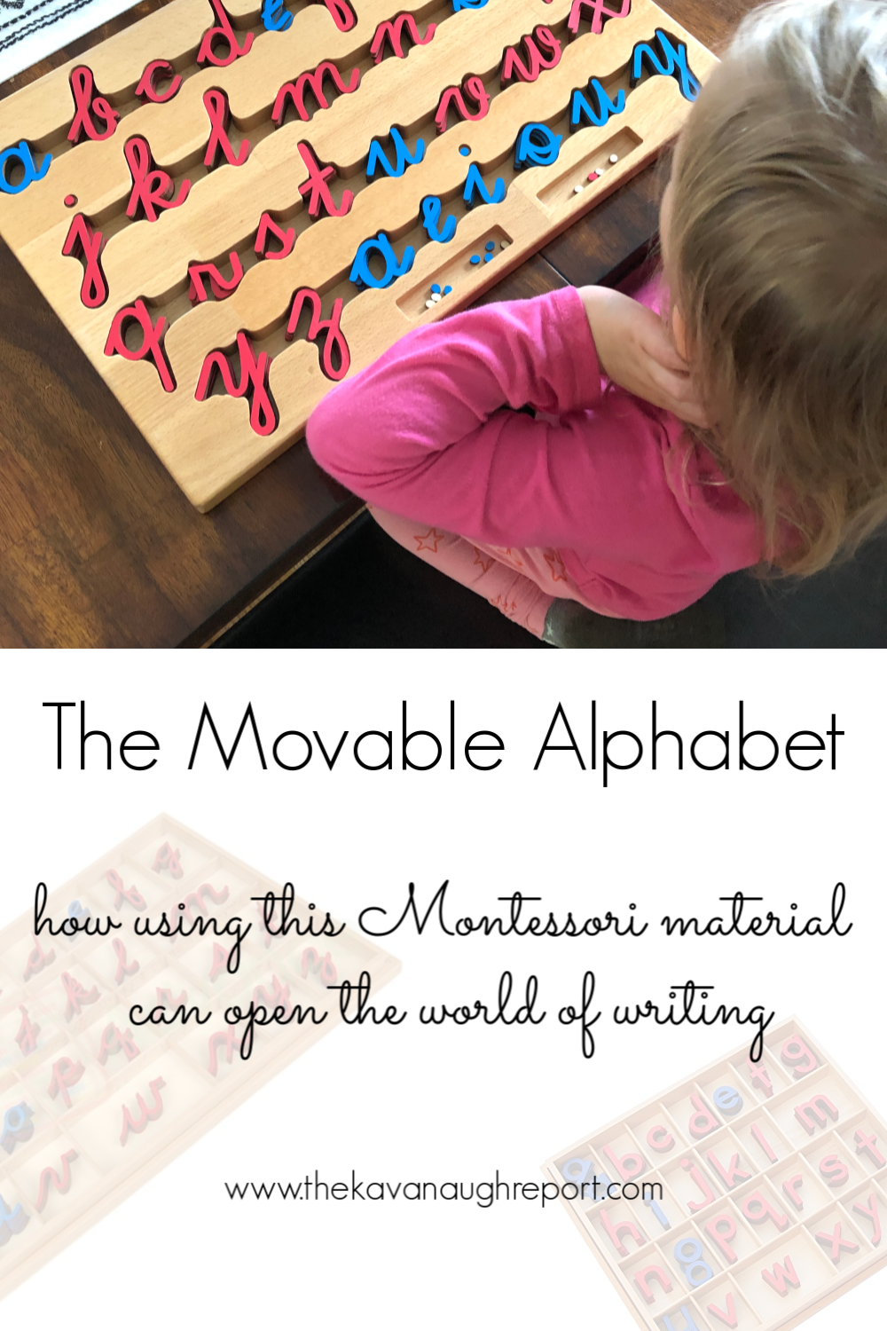 Learning to read and write the Montessori way: Introducing the moveable  alphabet – A Beautiful Childhood