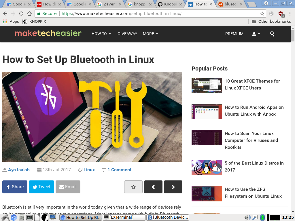 My journey with the Linux Operating System Setup bluetooth in Linux