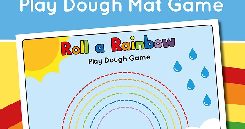 5 Rainbow fine motor skills playdough mats images
