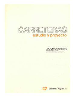 Carreteras estudio y proyecto jacob carciente