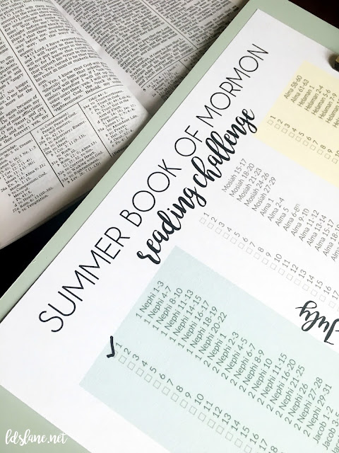 Summer Book of Mormon Reading Challenge by LDSLane.net