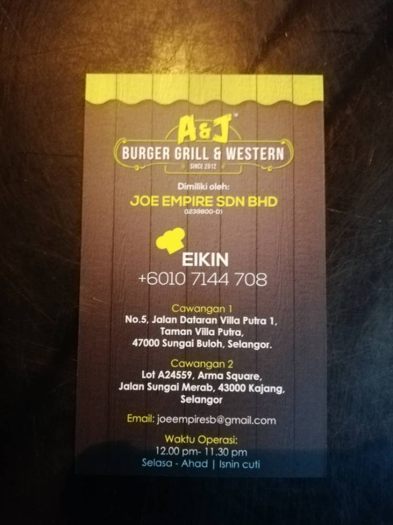 Cik Cerry BESTT!! A&J Burger Grill & Western Sg Buloh