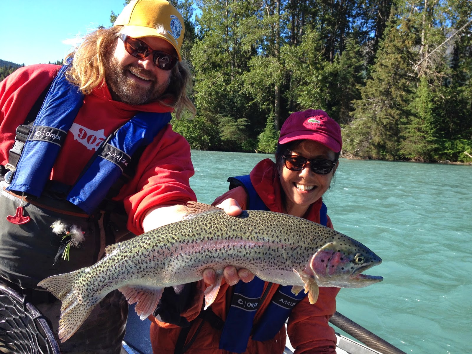 The second run sockeyes and the rainbows