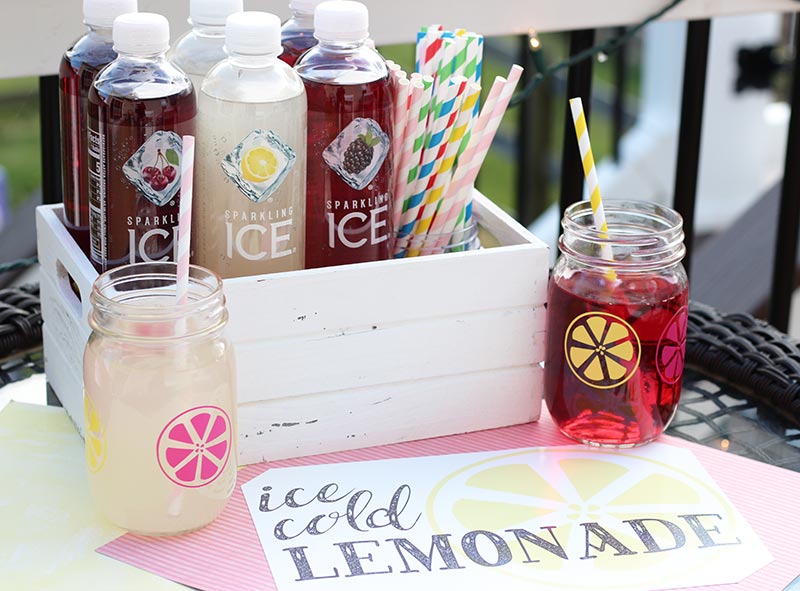 Make a Backyard Lemonade Stand with DIY Mason Jar Glasses Sunny Day