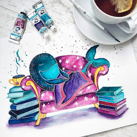 01-A-Tea-and-Books-Katya-Goncharova-9-Whale-Paintings-and-1-Giraffe-www-designstack-co