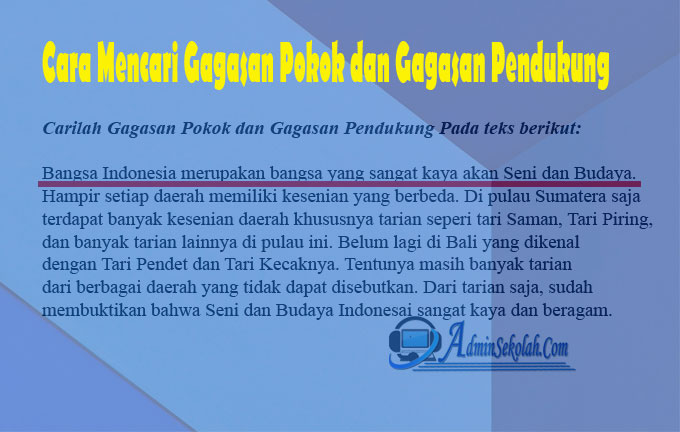 Bagaimana cara menentukan gagasan pokok dan gagasan pendukung suatu paragraf