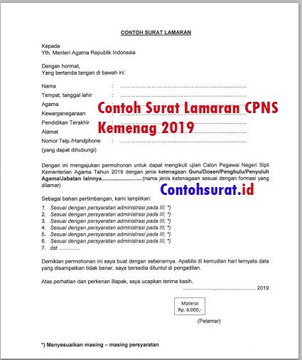 Surat Pernyataan Bebas Narkoba Cpns Contoh Surat