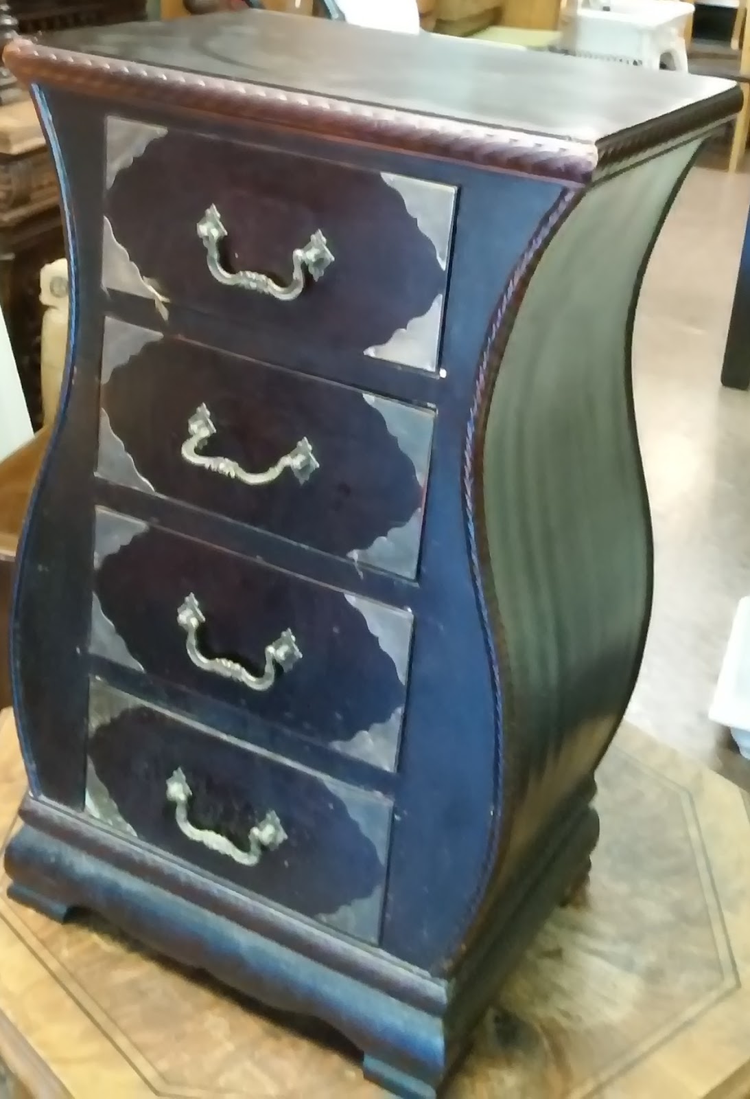 UHURU FURNITURE & COLLECTIBLES SOLD 26" Tall 4Drawer Bombay Chest 60