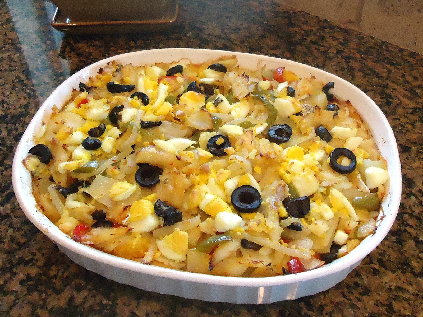 PortugueseStyle Cod with Onions, Peppers & Black Olives