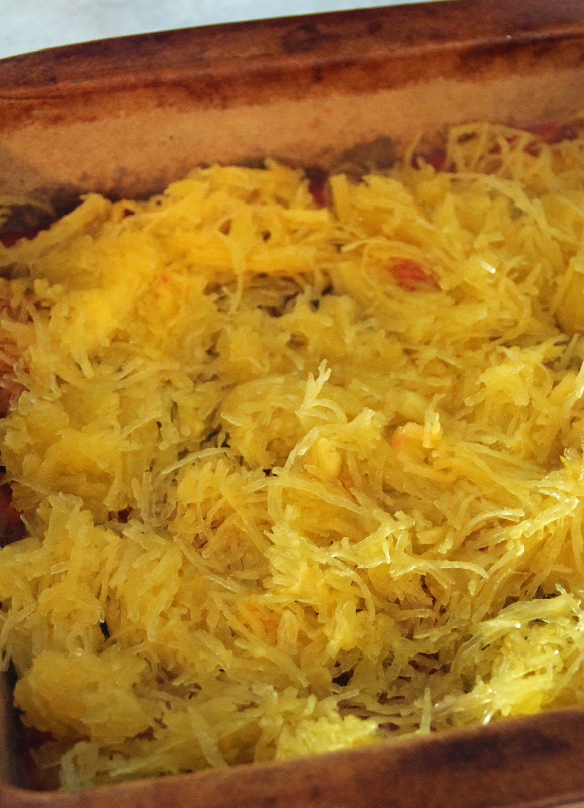 Jo and Sue Spaghetti Squash Quinoa "Ground Beef" Casserole (vegan)