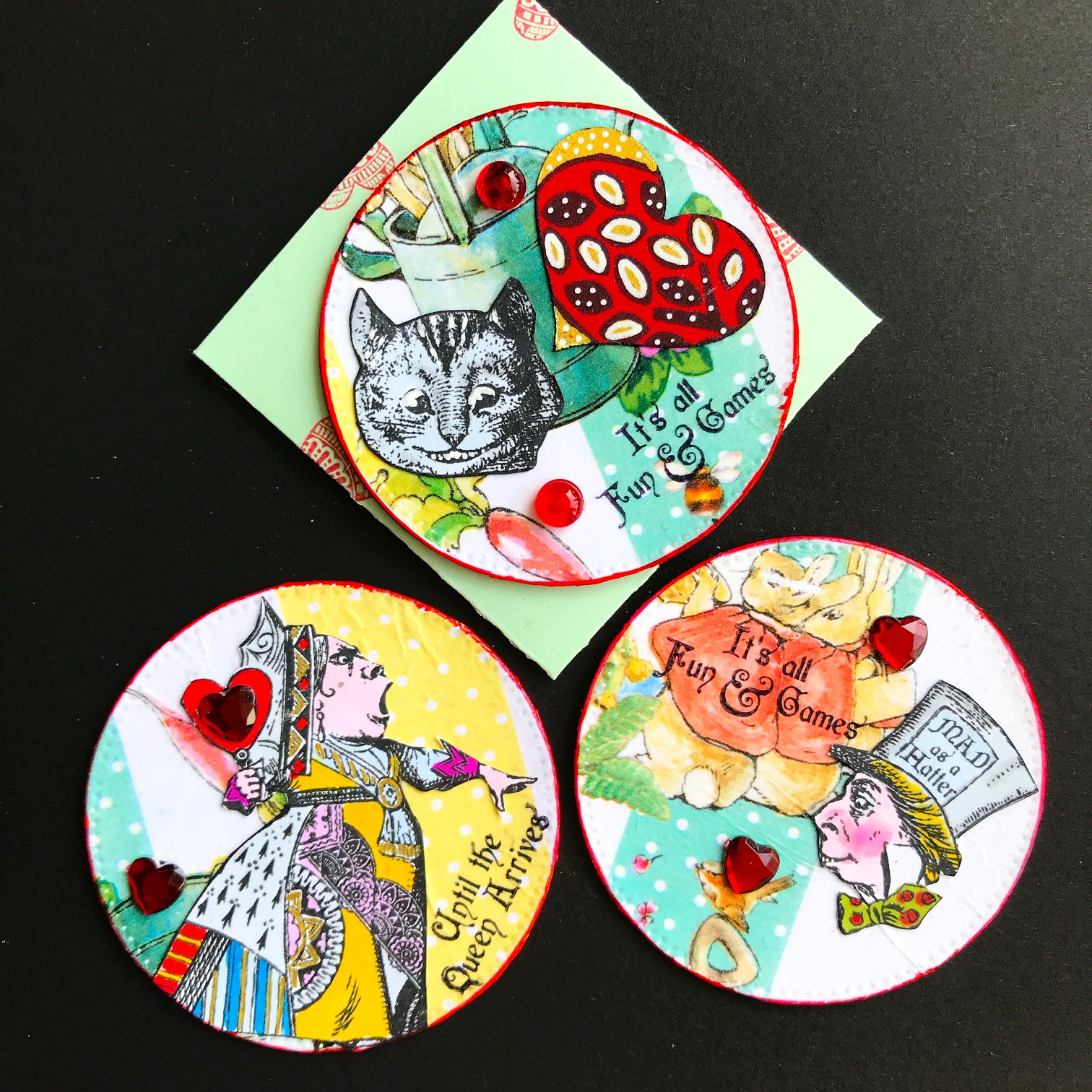 Alice In Wonderland Artist Trading Coins Coin Art Card Art Tag Art