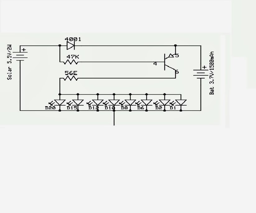 Automatic Solar Garden Light Circuit Diagram