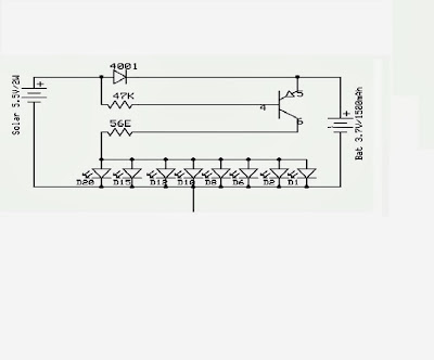 Education of Electronic: Solar garden lights circuit
