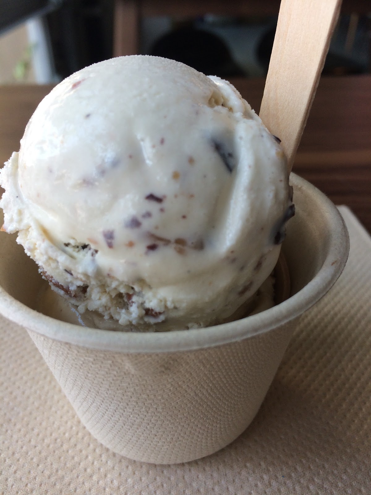 Nana's Blue and White Dishes Cashew Fennel Chip Ice Cream