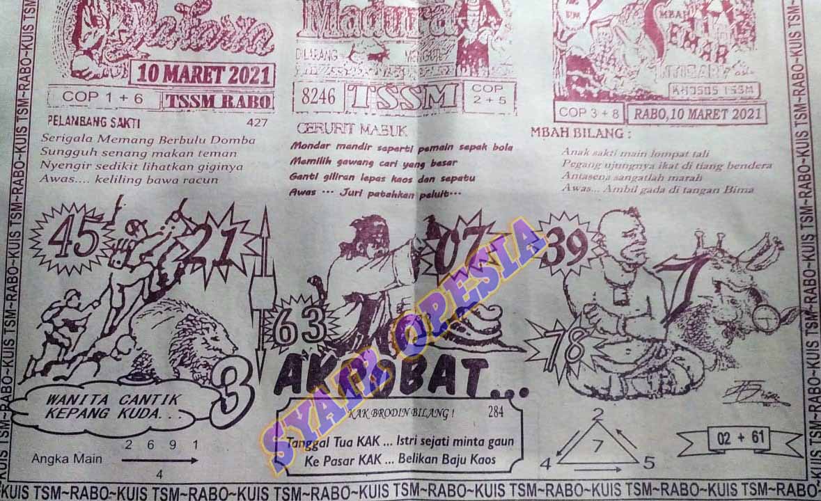 Syair Sgp Hari Ini Rabu 10 Maret 2021 Opesia Official