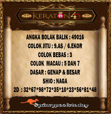 Kode Syair Sydney 11 Juli 2021 Prediksi Sdy Jitu Keraton4d