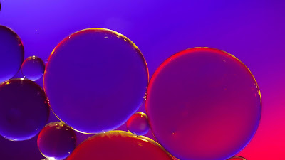 Bubbles, Water, Pink, Purple, Abstract