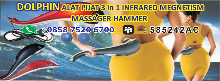 Alat Pijat Listrik Dolphin Infrared Hammer 3 in 1 Lumba-Lumba Getar